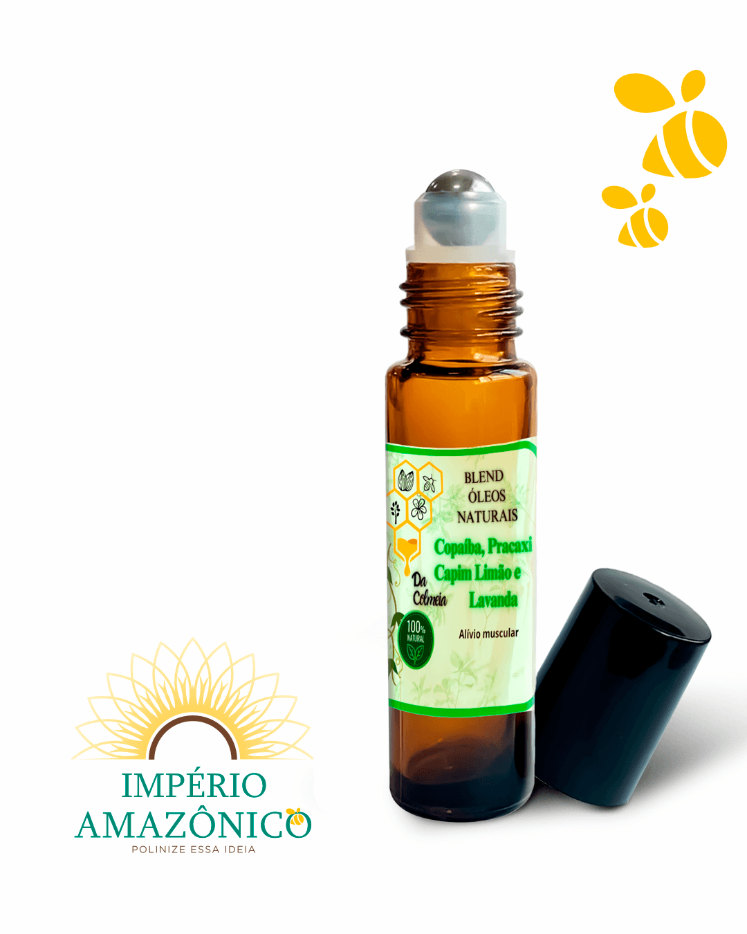 BLEN DE ÓLEOS NATURAIS - COPAÍBA, PRACAXI, CAPIM LIMÃO E LAVANDA Blend de óleo natural massagem - Imagem 1