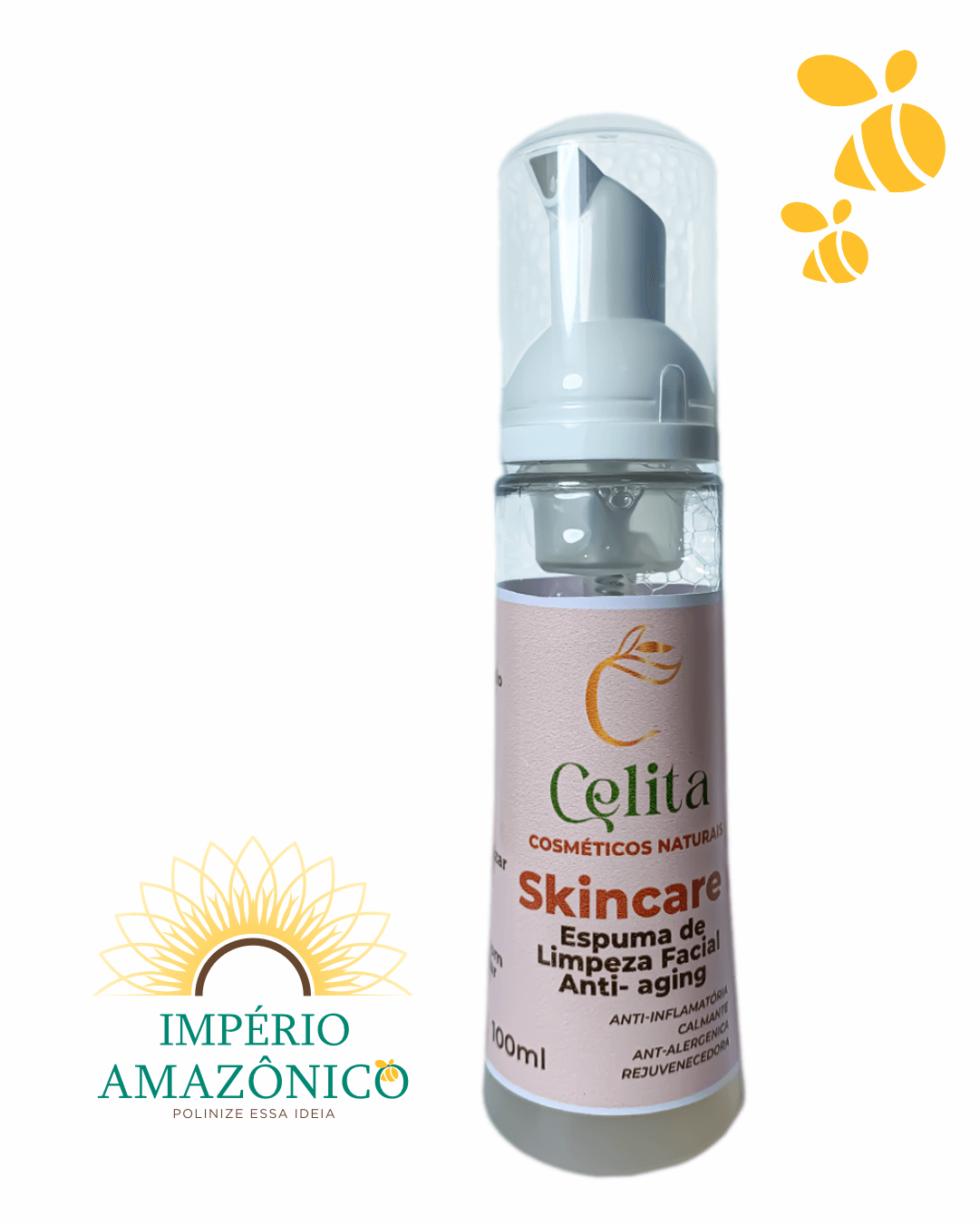 SKINCARE - ESPUMA DE LIMPEZA FACIAL ANTI-AGING Skincare - Espuma de Limpeza Facial Anti-Aging - Buriti, Calêndula, Melaleuca & Lavanda - Imagem 1
